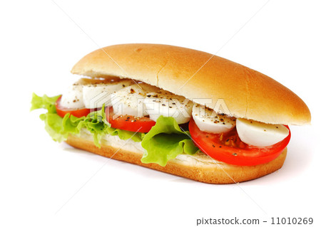 Sandwich with mozzarella tomato and salad 11010269