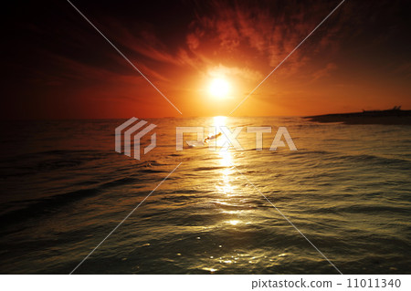 sunset on the sea sunset on the sea 11011340