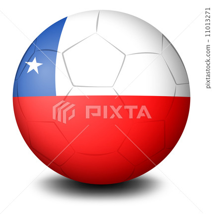 A soccer ball with the flag of Chile A soccer ball with the flag of Chile 11013271