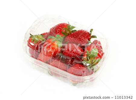 fresh strawberries in box on white fresh strawberries in box on white 11013342