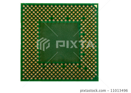 macro of computer processor isolated 11013496