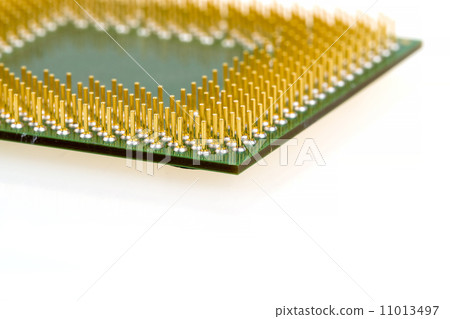 macro of computer processor isolated 11013497