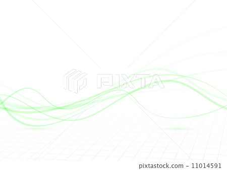 Green waves perspective background template 11014591