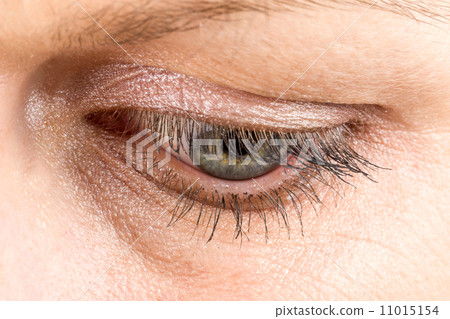 middle age woman eye macro 11015154