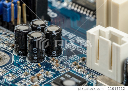 Close up of computer circuit motherboard Close up of computer circuit motherboard 11015212