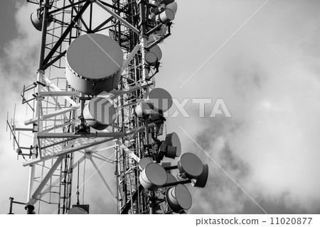 Large Communication tower against sky Large Communication tower against sky 11020877