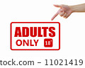 Adult only signage 11021419