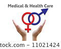 Male and female symbols combination for medical and healthcare concept 11021424