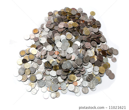 Many of Thai Baht Coins background 11021621