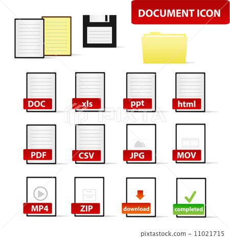 Document Icon Set for Business and Education Professional 11021715