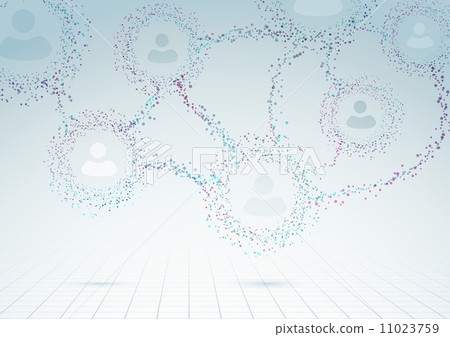 Modern connections circles social abstract background 11023759
