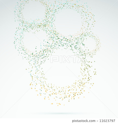 Exploded particle rings abstract background Exploded particle rings abstract background 11023797