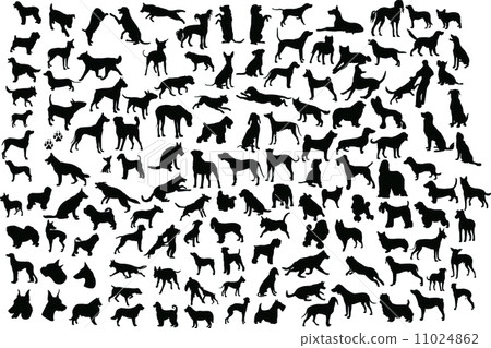 Dog silhouettes Dog silhouettes 11024862