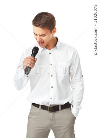 Young man singing 11026078