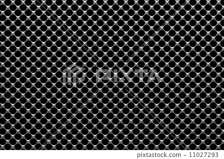 Steel grid with round holes front view 11027293