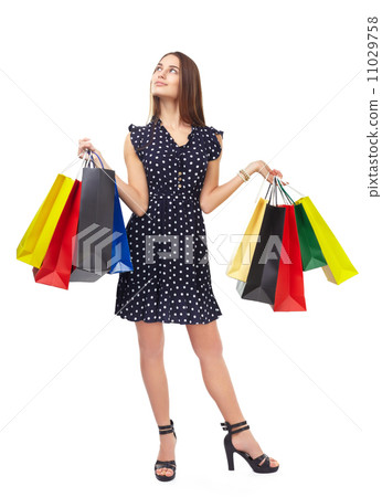 Woman with colorful shopping bags Woman with colorful shopping bags 11029758