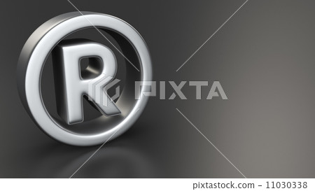 Registered mark on black - Stock Illustration [11030338] - PIXTA