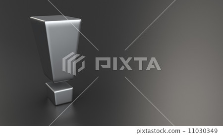 Exclamation mark on black 11030349