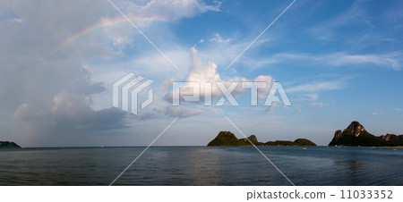 Rainbow on a blue sky Rainbow on a blue sky 11033352