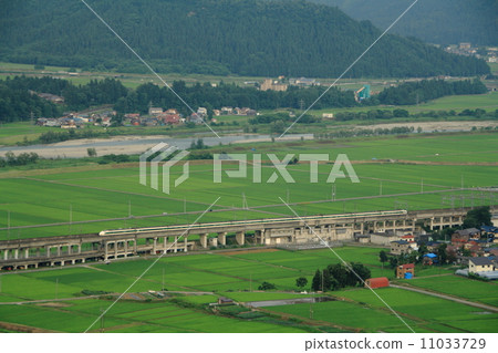 Joetsu Shinkansen 200 series primary colors · bird's eye view 11033729
