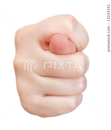 separated fig sign - hand gesture 11034341