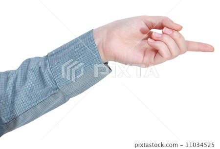pointing by forefinger - hand gesture 11034525