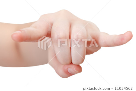 front view of horns finger sign - hand gesture front view of horns finger sign - hand gesture 11034562