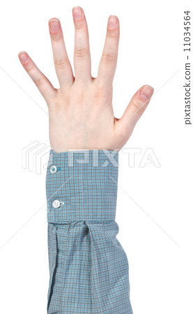 five fingers hand gesture 11034564