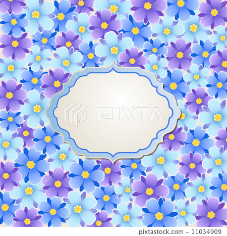 Blue and violet flowers 11034909