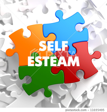 Self Esteem on Multicolor Puzzle. Self Esteem on Multicolor Puzzle. 11035495