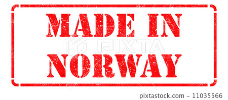 Made in Norway  - Red Rubber Stamp. 11035566