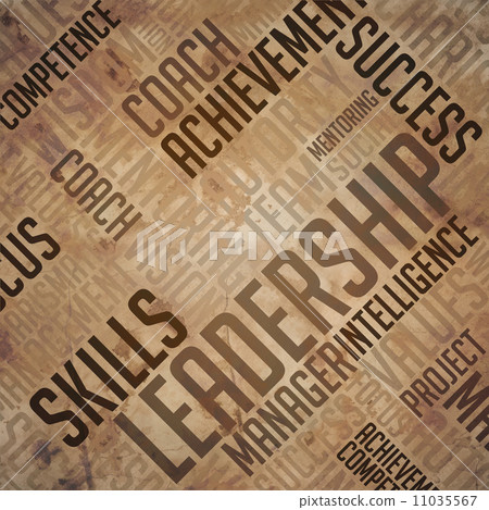 Leadership Background - Grunge Wordcloud Concept. 11035567