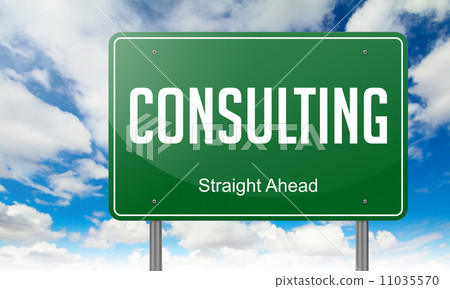 Consulting on Green Highway Signpost. Consulting on Green Highway Signpost. 11035570