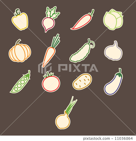 Stickers Contours Vegetables 11036864
