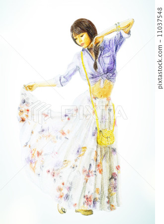 Fashion Model Summer Resort Style Fashion Model Summer Resort Style 11037548