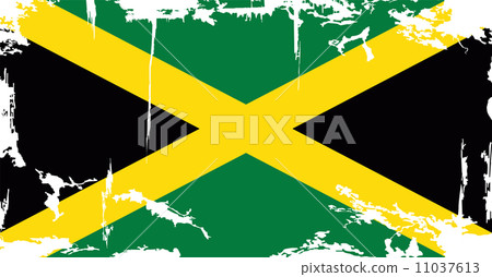 Jamaican grunge flag. Vector illustration Jamaican grunge flag. Vector illustration 11037613