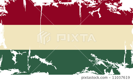 Hungarian grunge flag. Vector illustration 11037619