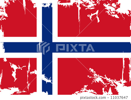 Norwegian grunge flag. Vector illustration 11037647