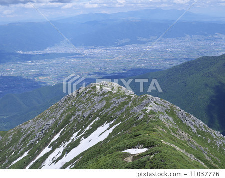 The city of Azumino seen from the prehistoric mountainous area 11037776