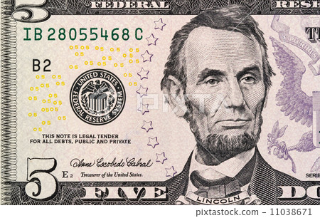 five dollars bill fragment new edition macro 11038671