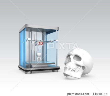 數字牙科概念打印生物與3D打印機 11040183