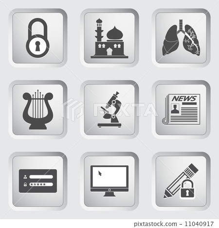 Icons on the buttons for Web Design. Set 10 Icons on the buttons for Web Design. Set 10 11040917