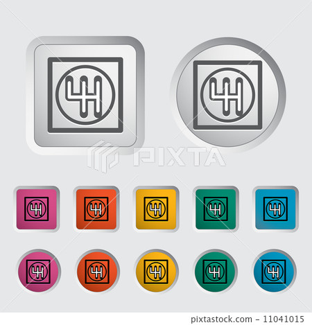 Gear single icon. Gear single icon. 11041015