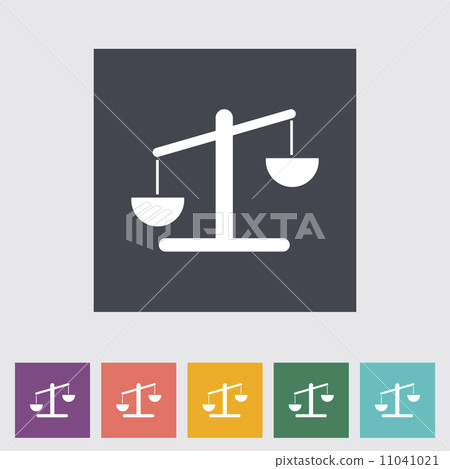 Weights single flat icon. Weights single flat icon. 11041021