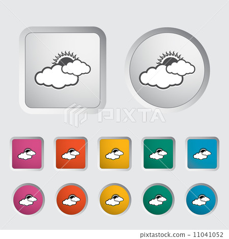 Weather icon. Sun and cloud. Weather icon. Sun and cloud. 11041052