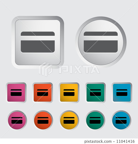 Credit card single icon. 11041416