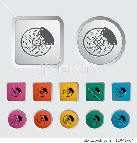 Automobile brakes single icon. 11041464