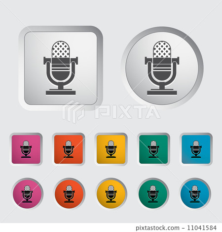 Icon vintage microphone. 11041584