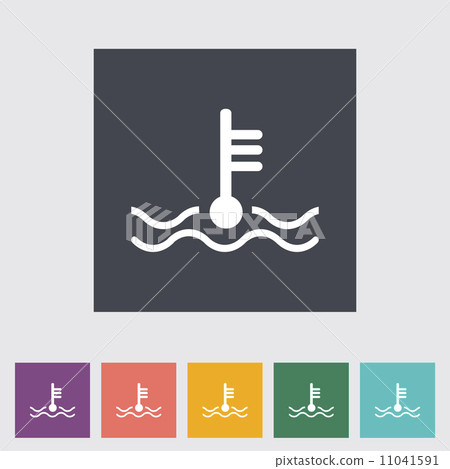 Icon of motor temperature. Icon of motor temperature. 11041591