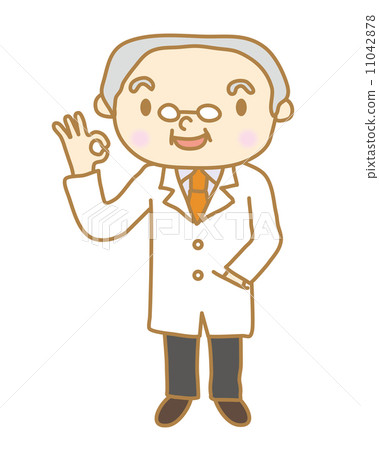 穿白色外套的老人 11042878